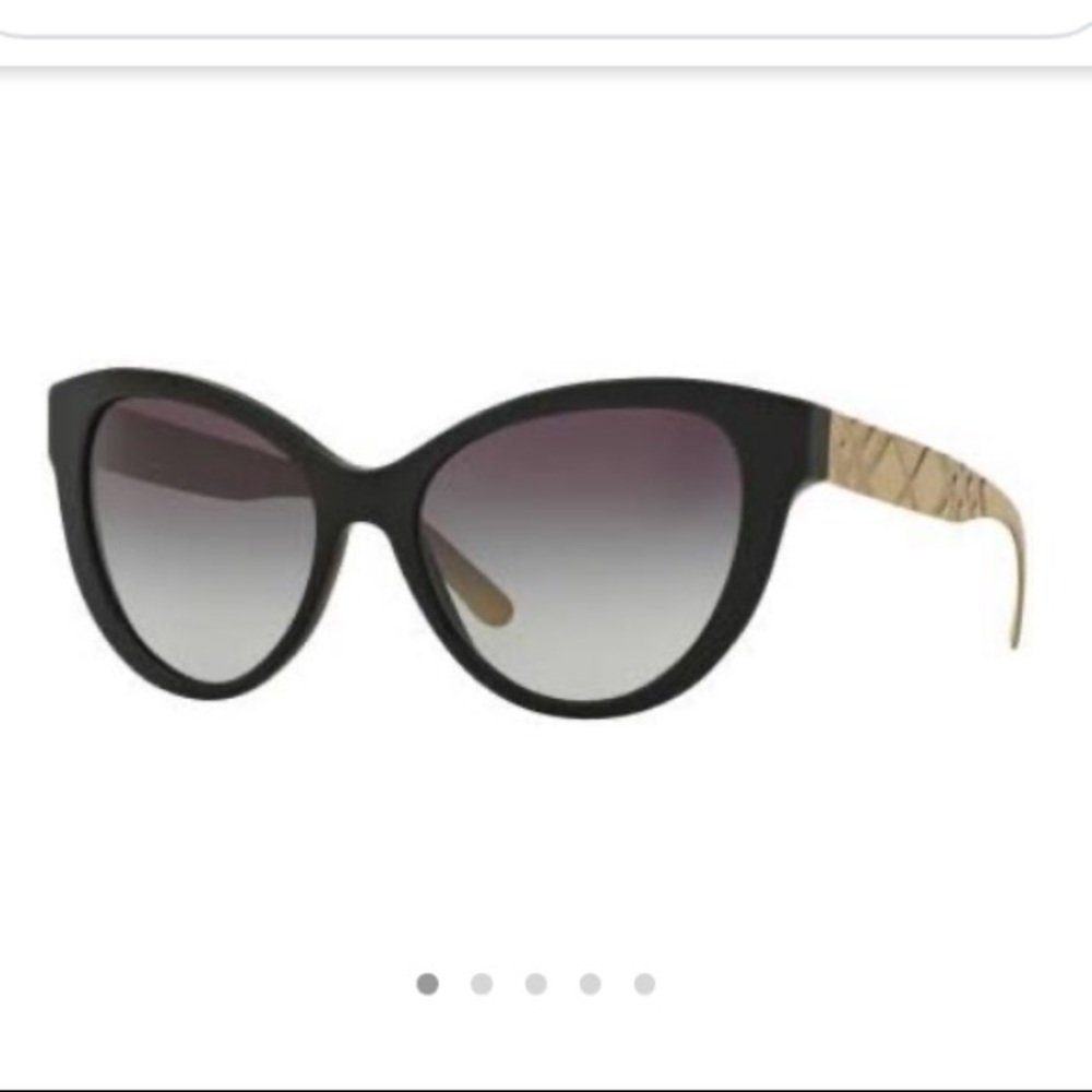 BURBERRY Matte Black Cat Eye Sunglasses